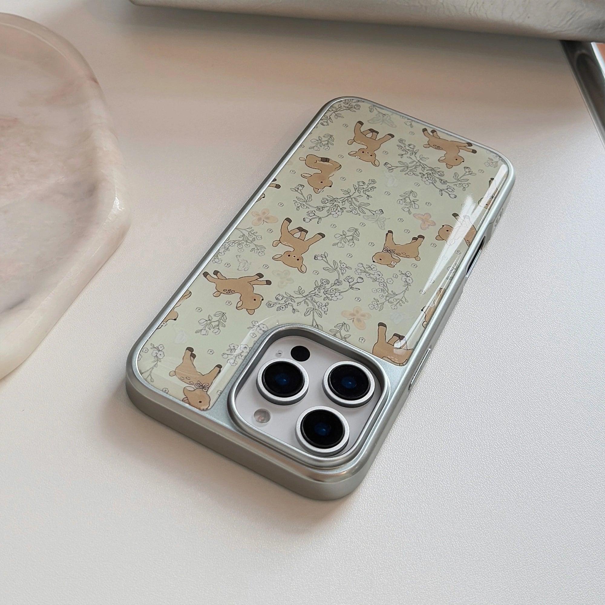 Baby Deer in the Garden - iPhone Case